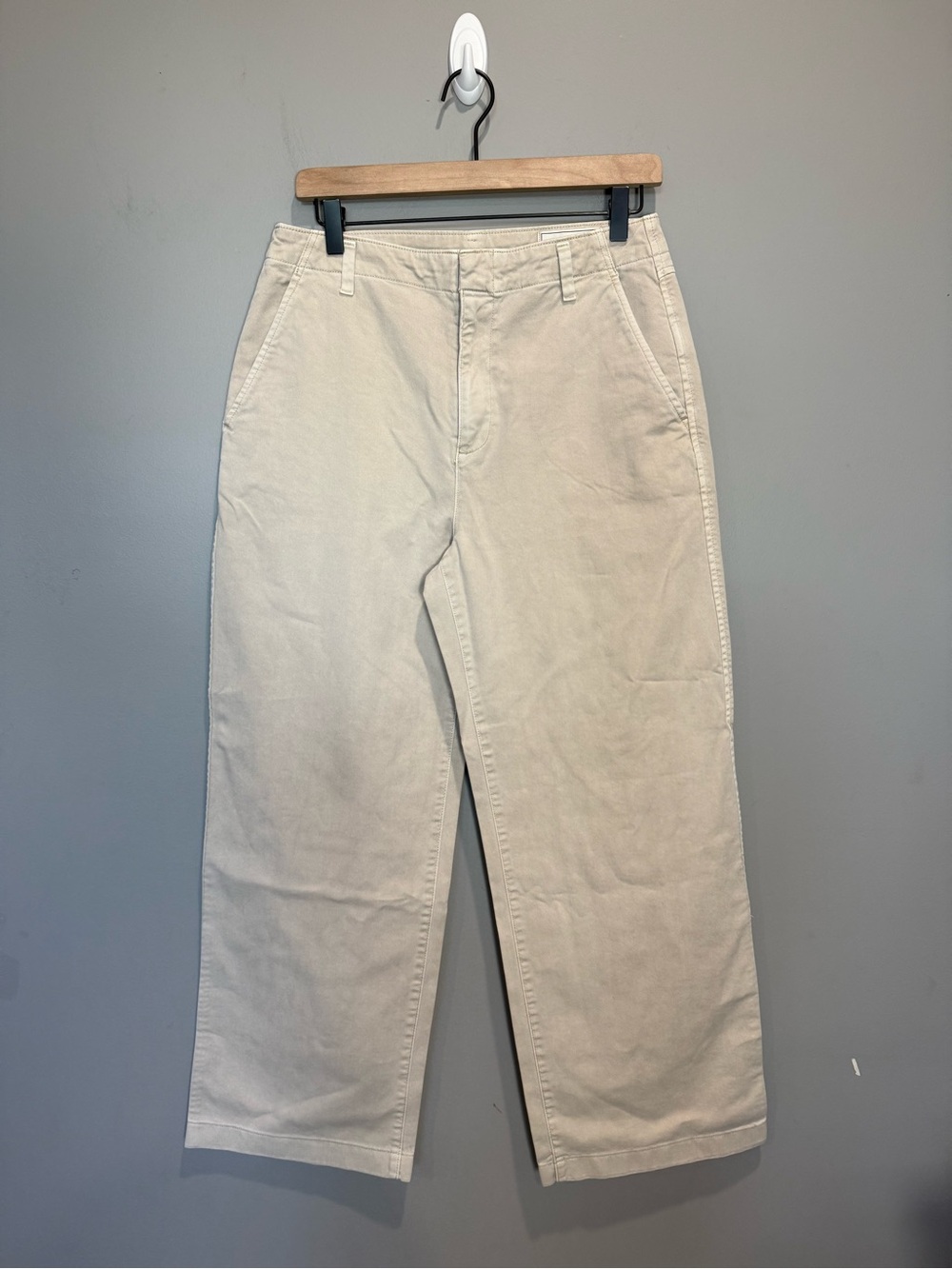 Gap Loose Khaki High Rise Wide Leg Pants Cream Size 6
